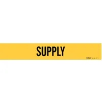 Pipe Marker: Supply, Yellow, Black, Fits 2 1/2 to 7 7/8 in Pipe O.D., 1 Pipe Markers, Without Arrows (MPN 7311-1)