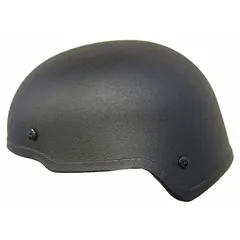 This Level IIIA ballistic helmet is constructed from aramid material with a black finish. It features a suspension system for fit adjustment. Suitable for tactical, law enforcement, and security applications requiring lightweight head protection against handgun rounds and fragmentation.