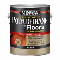 MINWAX Finish: Varnish, Interior, Oil, 1 gal Container Size, Wood, Satin, Clear, Transparent, Minwax (MPN 130250000)