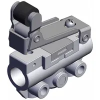 Shuttle Valve: VM100 Series, One Way Roller Actuator, 3 Ports, 1/8 in NPT, Side-Ported Body (MPN VM131-N01-02A)