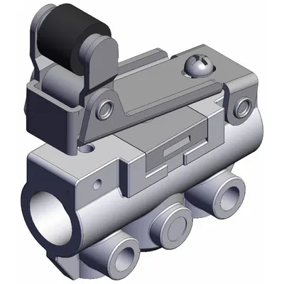 SMC Shuttle Valve: VM100 Series, One Way Roller Actuator, 3 Ports, 1/8 in NPT - VM Series Manual Air Control Valves