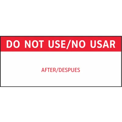 STRANCO Inspection Label: 2 1/4 in Wd, 1 in Ht, Red/White, Rectangle, Polyester - Safety