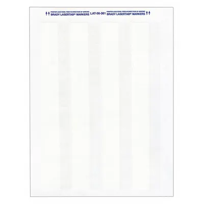 BRADY Wraparound Label - Brady Precut Label Sheets