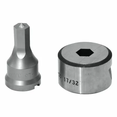 EDWARDS Hex Punch & Die Set: Edwards, 55 ton_65 ton_100 ton_120 ton Compatible Ironworker Size - Punching Dies