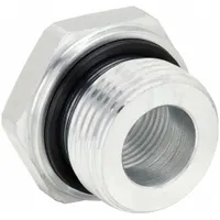PARKER Metal Pipe Straight: Straight, Carbon Steel, 3/4 in x 3/8 in, 4,500 psi (MPN RI3/4EDX3/8CF)