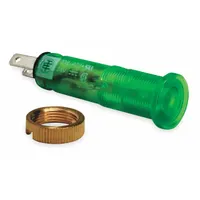 SCHNEIDER ELECTRIC Protruding Panel Light: 5/16 in Panel Mounting Hole Dia, LED, Green, Harmony XVL (MPN XVLA233)