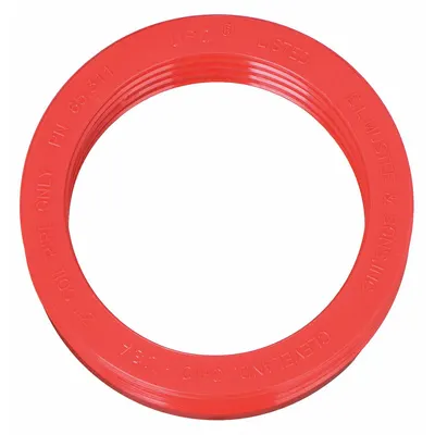 MUSTEE Drain Seal: Rubber, Unfinished, Red, 3 in Nominal Pipe Size, 4 in Overall Lg - Drain Connecting Nuts, Washers & Gaskets