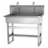 SANI-LAV Wash Station: 45 in Overall Ht, 37 in Bowl Lg, 8 in Bowl Dp, 0.5 gpm Flow Rate, Sensor (MPN 54FBL-0.5)