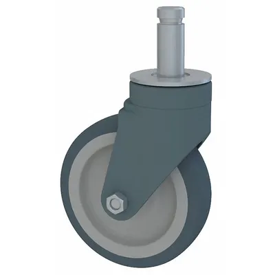 METRO Replacement Caster: 300 lb Cap, Unfinished, Gray - Replacement Casters for Shelf & Utility Carts