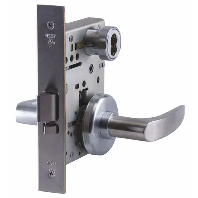 BEST Door Lockset: Classroom Security Lever Locksets, Chrome, ADA Compliant