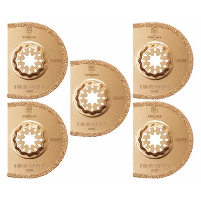 FEIN Oscillating Scraper Blade: 3 in Blade Wd, 3 in Blade Lg, Carbide Grit, 5 Pieces - Starlock Mounted Blades