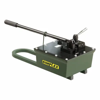 SIMPLEX Hand Pump: 2 Stages, Single Acting - Hand Pumps for Hydraulic Fluids
