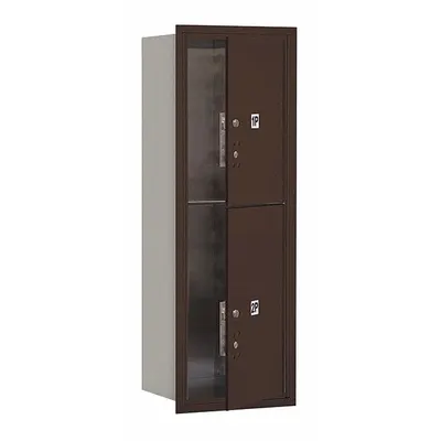 SALSBURY INDUSTRIES Mailbox: 4C, 2 Doors, Horizontal, 41 3/8 in H x 17 in W x 16 1/2 in D, Recessed Mounting - Mailboxes for Packages