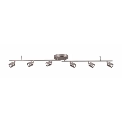 LED Fixed Rail: 55 1/8 in Lg, 2,600 lm_4,000 lm, 3000K, Satin Nickel, Frosted - Core Series Fixed Rail Lights
