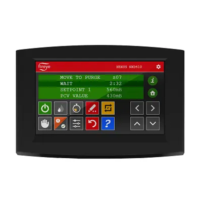 Fireye Touchscreen Interface. The NXD410TS provides the means to setup - Touchscreens & Displays