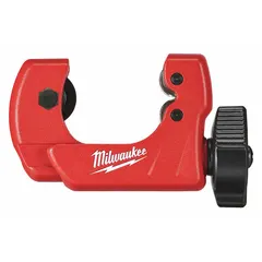 This compact cutter is designed for cutting copper tubing with outer diameters from 1/8 in to 5/8 in. It features a standard cutting wheel and a tool length of 6 in. Suitable for plumbing, HVAC, and refrigeration applications where clean, square cuts are required.