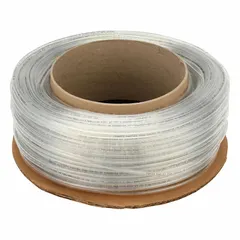 Metric polyurethane tubing with 4 mm inner diameter and 6 mm outer diameter, supplied in a 500 ft length. Beige color with Shore A 90 to 95 hardness. Rated for maximum operating pressure of 170 psi at 180°F. Suitable for pneumatic and fluid transfer applications in industrial automation, robotics, and instrumentation where flexibility and abrasion resistance are required.