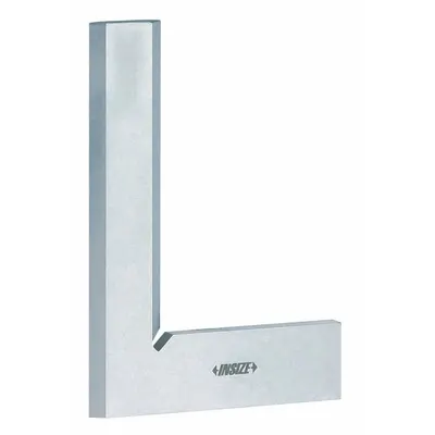 INSIZE Precision Steel Square: 90° Angle, 3 x 2 in Outside Dimensions - Machinist Precision Steel Squares