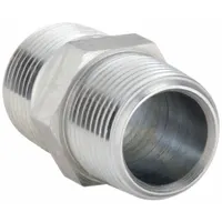 PARKER Metal Pipe Straight: 2 1/2 in x 2 1/2 in, Male NPT Threaded x Male NPT Threaded, 1,000 psi (MPN 2-1/2 FF-S)