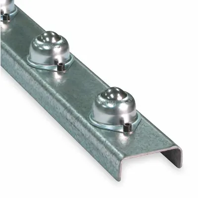 ASHLAND CONVEYOR Flow Rail: Ball Transfer (MPN WBT05FR03F25C) - Light-Duty Multi-Directional Ball Transfer Flow Rails