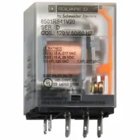 SCHNEIDER General Purpose Relay: Socket Mounted, 15 A Current Rating, 120V AC, SPDT, L Socket (MPN 8501RS41V20)