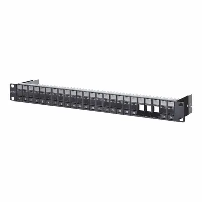 METZ CONNECT Patch Panel: Rack, ABS, 24 Ports - Voice & Data Housings, Panels & Connector Components
