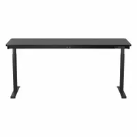 VERSADESK Electric Sit-Stand Desk: Black, Wood, 72 in Overall Wd, 24 in Overall Dp, Laminate/Steel (MPN VT1077224)