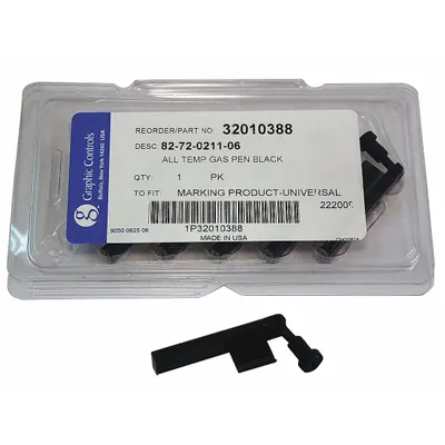 GRAPHIC CONTROLS Pen: Pens, MP-Marking, Black, 82-72-0211-06 - BLACK STATIC PENS, Broad - Circular Chart Recorder Pens