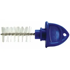 Plastic bottle stopper in blue/white, designed for use with beer taps. Seals taps to prevent contamination and maintain beverage quality. Commonly used in commercial bars, breweries, and foodservice operations.