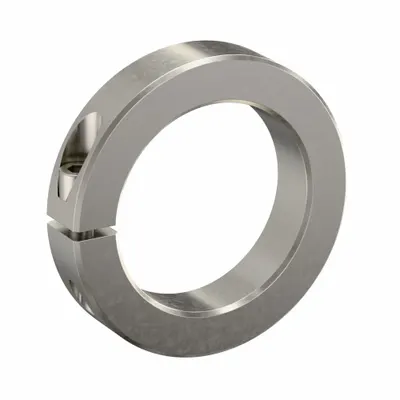 RULAND MANUFACTURING Shaft Collar: 1-Piece, Inch, Round, Clamp-On, 2 15/16 in Bore Dia - Stainless Steel Shaft Collars