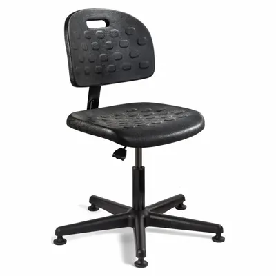 BEVCO Office Chair: Breva Value-Line, Black, Plastic Material, 12 in Back Ht - Armless Office Chairs