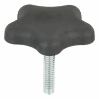 INNOVATIVE COMPONENTS Hand Knob: 5 Point, Plastic w/ Steel Thread, 5/16"-18 Thread, 1.5 in Thread Lg (MPN GN5C15005S4--21)