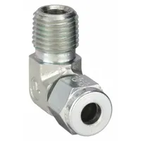 Compression Fitting Elbow: 1/4 in OD x 1/4 in Pipe Size, 7/16-20 Thread Size, Compression x MNPT (MPN 4MSEL4N-S)