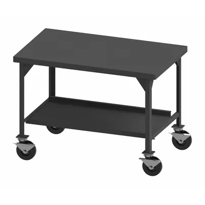 DURHAM MFG Work Table: Fixed Ht, Steel, 60 in x 36 in - Steel-Top Mobile Worktables