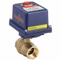 DYNAQUIP CONTROLS Electrically Actuated Two-Way Ball Valve: 1 1/4 in, Brass, 120V AC, FNPT x FNPT (MPN EHG26ATE25)