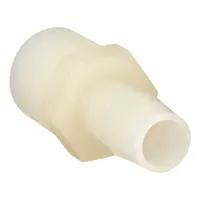 Barbed Fitting Adapter: 1/4 in ID x 1/4 in Pipe Fitting Size, Barbed/Threaded, PVDF, 5 PK (MPN A4-4NK)