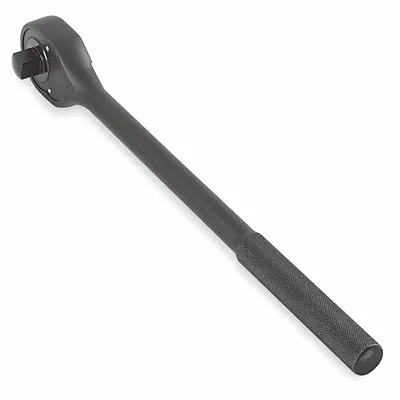PROTO Hand Ratchet: Pear, Reversible, 20 in Overall Lg, Black Oxide, 15° Min Arc Swing - Standard-Head Ratchets