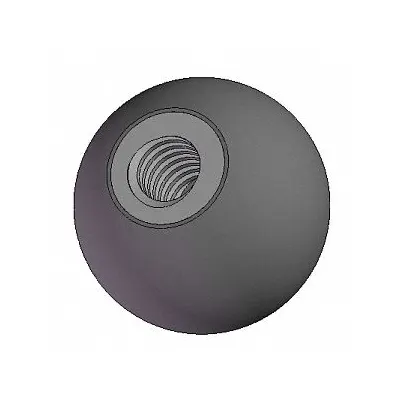 INNOVATIVE COMPONENTS Hand Knob: Ball, Plastic w/ Brass Thread, #10-24 Thread - Ball Knobs with Threaded Hole
