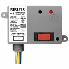 General purpose power relay with SPST-NO contact configuration, rated for 10 A. Coil voltage accepts 10-30V AC/DC or 120V AC. Enclosed design with pre-wired leads and 0.50 in NPT nipple for conduit mounting. Suitable for on/off control of motors, pumps, and other equipment in HVAC, lighting, and industrial control panels.