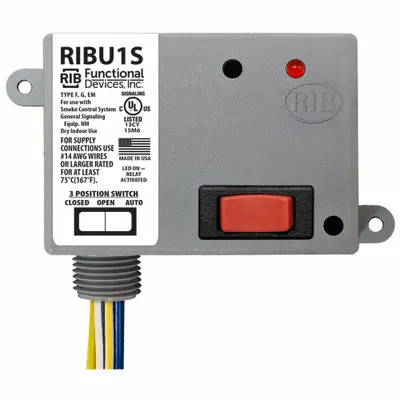 RIB Enclosed Pre-Wired Relay: 10 A Rating, 10-30V AC/DC/120V AC, SPST-NO - General Purpose Power Relays