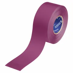 Solid purple floor marking tape with a 22 mil thick polyester backing. Measures 3 inches wide by 100 feet long. Used for color-coded facility safety and organization, designating specific zones or hazards in industrial environments.