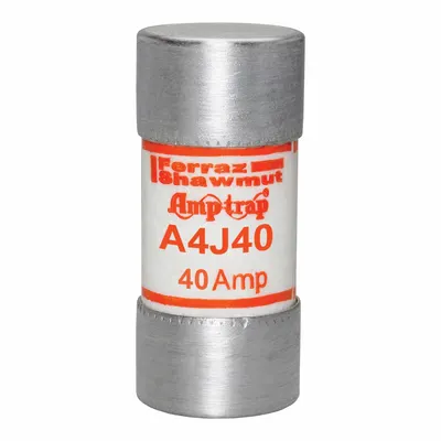 MERSEN Fuse: A4J Series, Class J, Cylindrical Body, Fast-Acting, 40 A, 600 V AC - Fast-Acting Cylindrical Fuses