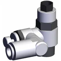 SMC Piloted Non-Return Valve: Universal Fitting, Knurled, 3/8 in Valve Body Size, Meter Out, 3/8 NPT (MPN ASP530F-N03-11S)