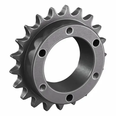 TSUBAKI Sprocket: For 40 Chain, 21 Teeth, 3.355 in Pitch Dia, 3.62 in Outside Dia - Size 40 Bushed-Bore Roller Chain Sprockets