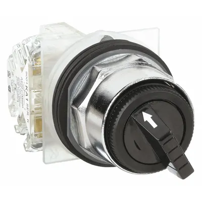SCHNEIDER Selector Switch: 30 mm Panel Mounting Size, 2 Positions, Short Lever, 1NC/1NO - Selector Switches