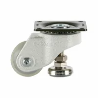 FOOT MASTER Plate Caster: Polyurethane Tread, 50 mm Wheel Dia, 73 mm Mounting Ht, Light Duty (MPN GDL-50-ASF-HUP)