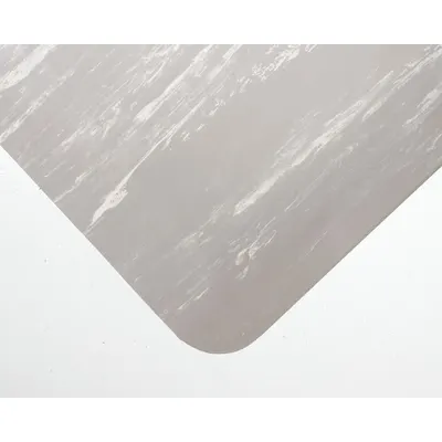 NOTRAX Antifatigue Mat: Marble, 4 ft x 6 ft, 1 in Thick, Gray, Vinyl over PVC Foam - Wear-Resistant Antifatigue Mats