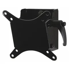 Steel wall mount for 10 to 29 inch flat-panel screens, supporting up to 50 lb. Offers 5° downward and 15° upward tilt adjustment. Black fused epoxy finish. Includes mounting hardware.