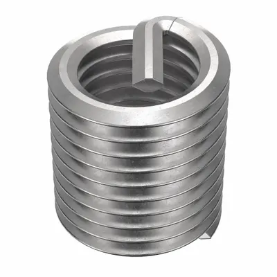 HELI-COIL Helical Insert: Tanged Tang Style, Free-Running, 5/16"-24 Thread Size, Plain - Free-Running Tanged Helical Inserts