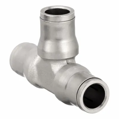 LEGRIS Nickel-Plated Brass Push-to-Connect Tee - Nickel-Plated Brass Tube Fittings
